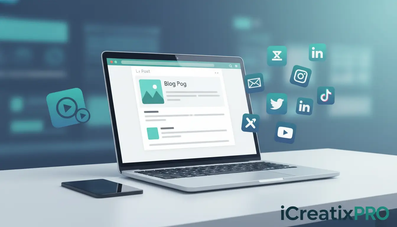 Content marketing services including SEO blog writing, video content, and social media strategy